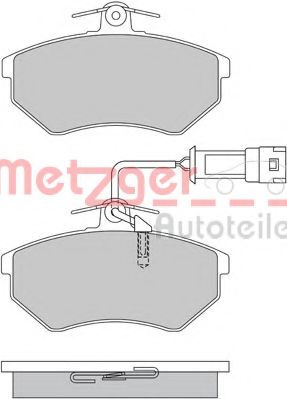 Комплект тормозных колодок, дисковый тормоз METZGER 1170412