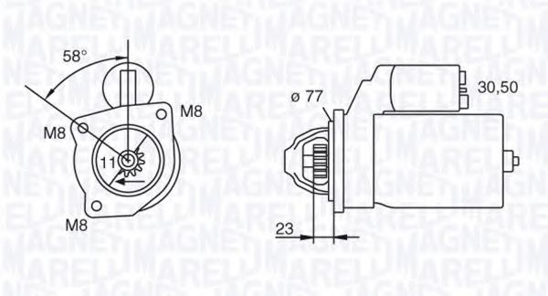 Стартер MAGNETI MARELLI 063112003010