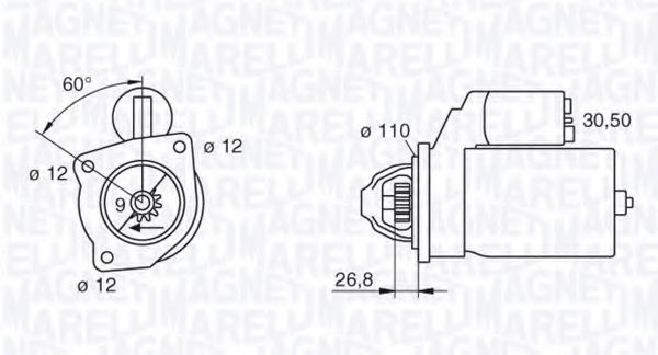 Стартер MAGNETI MARELLI 063217226010