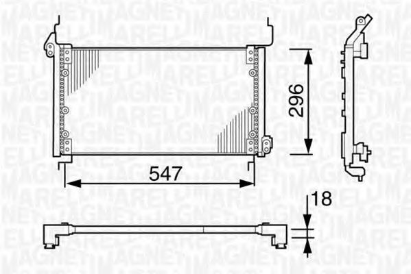 Конденсатор, кондиционер MAGNETI MARELLI 350203138000