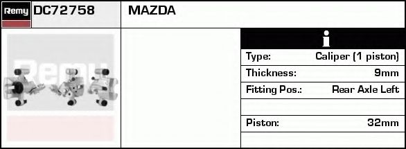 Тормозной суппорт DELCO REMY DC72758