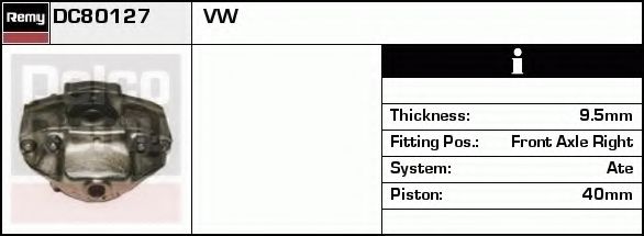 Тормозной суппорт DELCO REMY DC80127