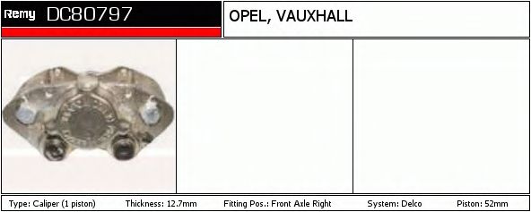 Тормозной суппорт DELCO REMY DC80797