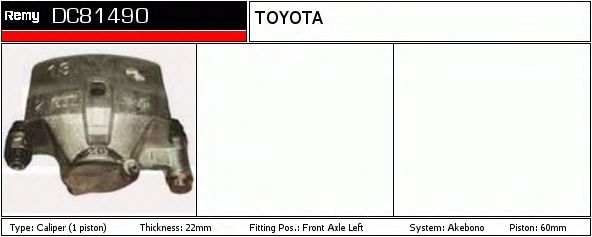 Тормозной суппорт DELCO REMY DC81490