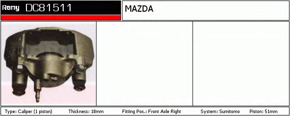 Тормозной суппорт DELCO REMY DC81511