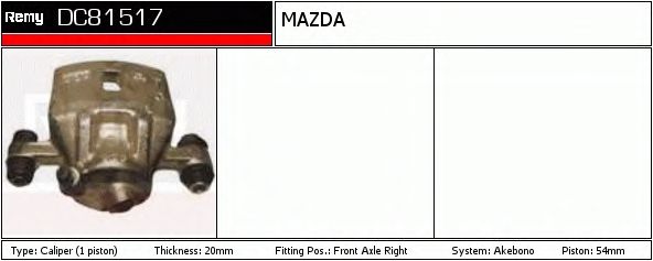 Тормозной суппорт DELCO REMY DC81517