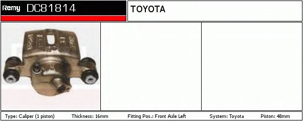 Тормозной суппорт DELCO REMY DC81814