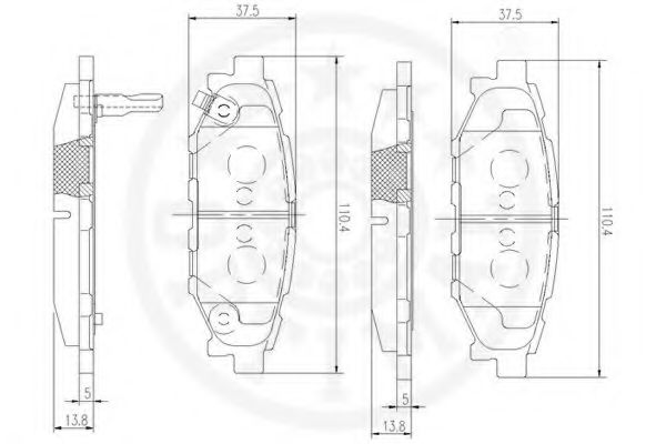 Комплект тормозных колодок, дисковый тормоз FIRST LINE 3647