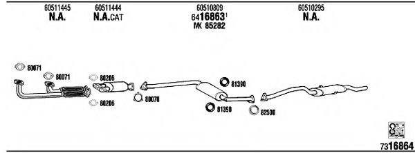 Система выпуска ОГ FONOS AR16406