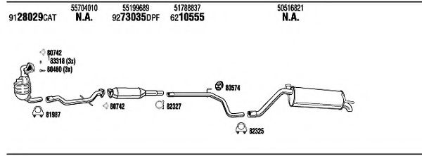 Система выпуска ОГ FONOS ARH31646BB
