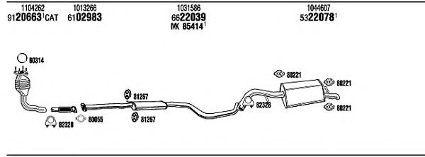 Система выпуска ОГ FONOS FO75015