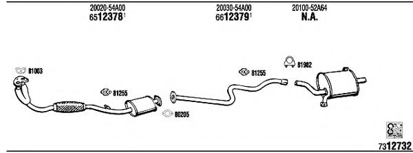 Система выпуска ОГ FONOS NI80431