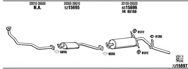 Система выпуска ОГ FONOS NI80702