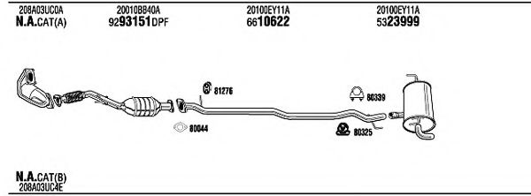 Система выпуска ОГ FONOS NIK22942GA