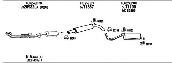 Система выпуска ОГ FONOS SKH15107BB