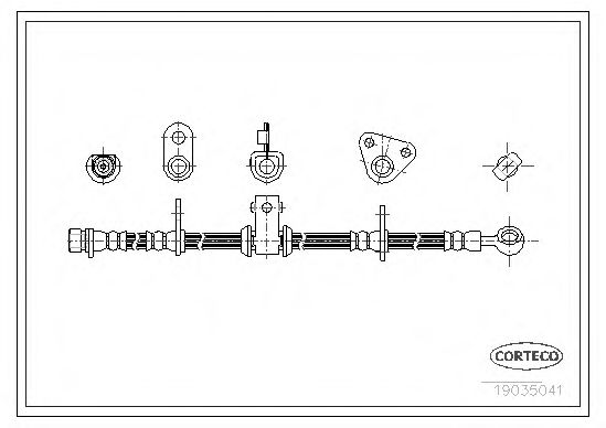 Тормозной шланг CORTECO 19035041