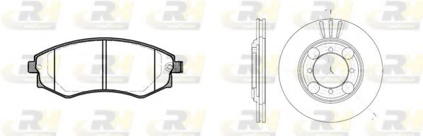 Комплект тормозов, дисковый тормозной механизм ROADHOUSE 8318.00