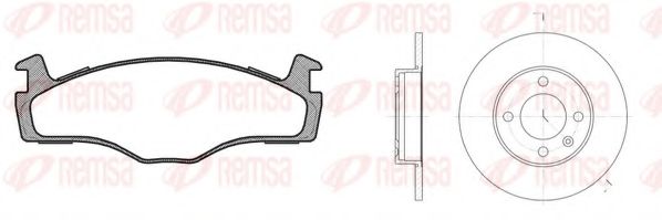 Комплект тормозов, дисковый тормозной механизм REMSA 8171.03