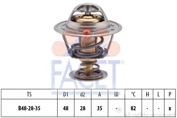 Термостат, охлаждающая жидкость FACET 7.8415S