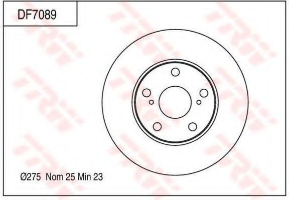 Тормозной диск TRW DF7089