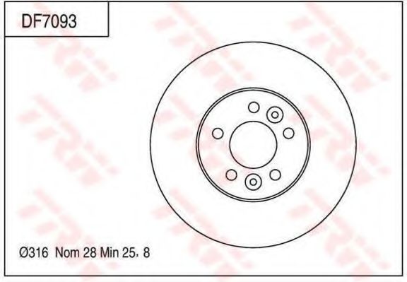 Тормозной диск TRW DF7093