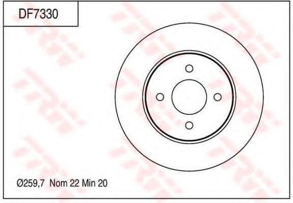 Тормозной диск TRW DF7330