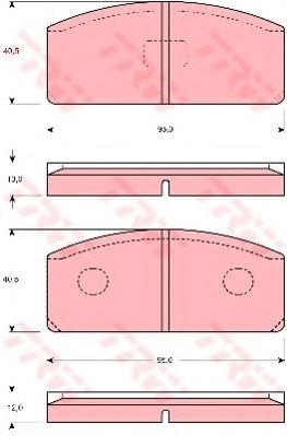 Комплект тормозных колодок, дисковый тормоз TRW 20085