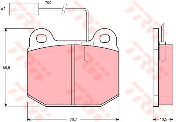 Комплект тормозных колодок, дисковый тормоз TRW GDB1253