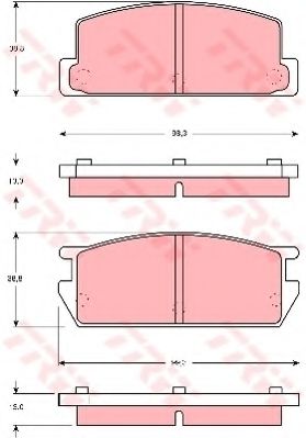 Комплект тормозных колодок, дисковый тормоз TRW GDB214
