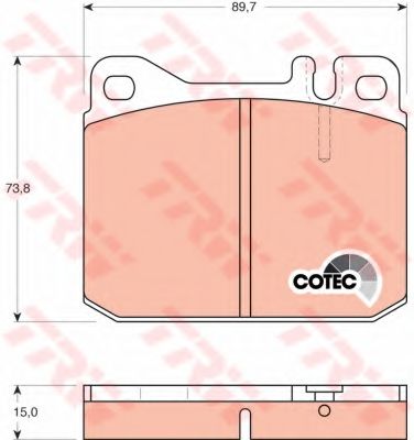 Комплект тормозных колодок, дисковый тормоз TRW GDB242