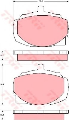 Комплект тормозных колодок, дисковый тормоз TRW 20227