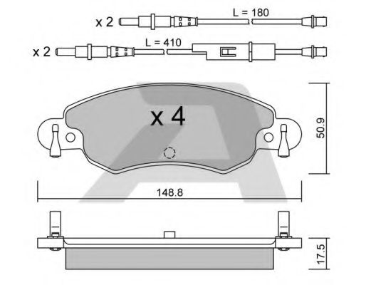 Комплект тормозных колодок, дисковый тормоз AISIN BPCI-1006