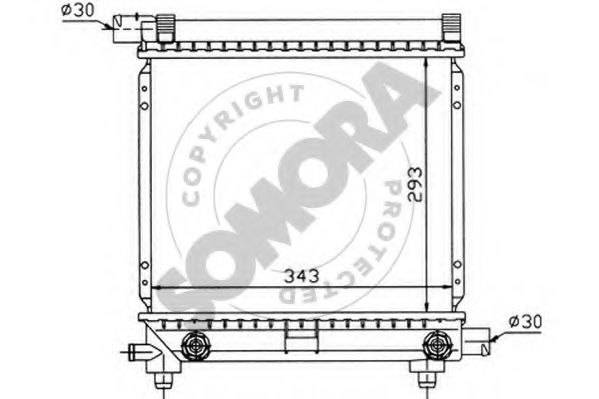 Радиатор, охлаждение двигателя SOMORA 170441
