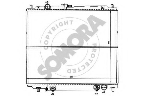 Радиатор, охлаждение двигателя SOMORA 183142