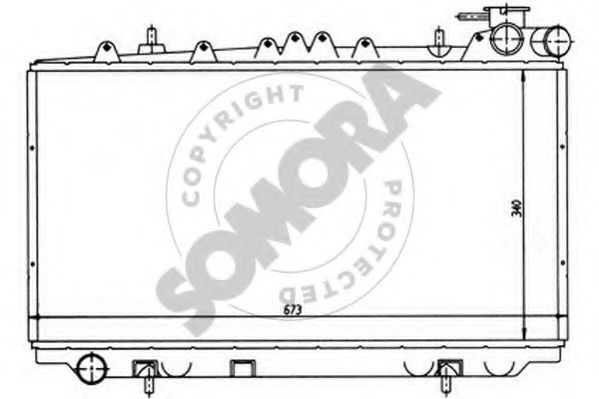 Радиатор, охлаждение двигателя SOMORA 192241