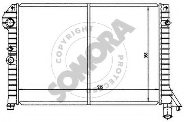 Радиатор, охлаждение двигателя SOMORA 361041