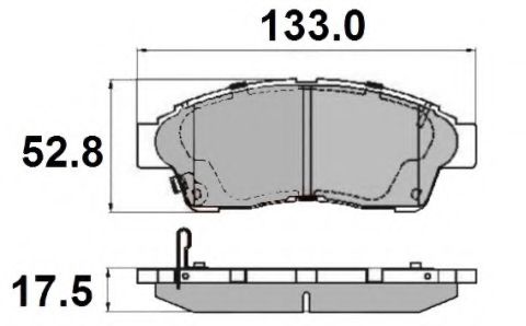 Комплект тормозных колодок, дисковый тормоз NATIONAL NP2095