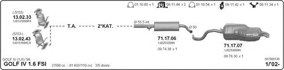 Система выпуска ОГ IMASAF 587000135