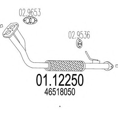 Труба выхлопного газа MTS 01.12250