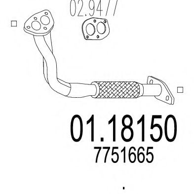 Труба выхлопного газа ROSI 301024