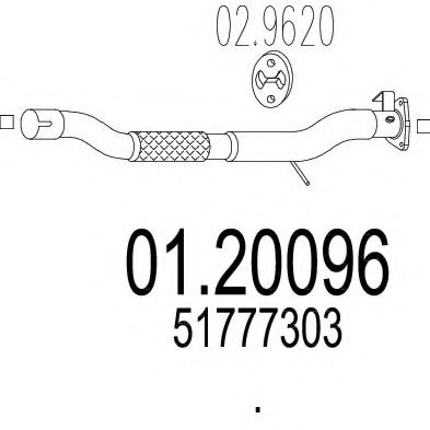 Труба выхлопного газа MTS 01.20096