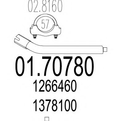 Труба выхлопного газа TIMAX 110175