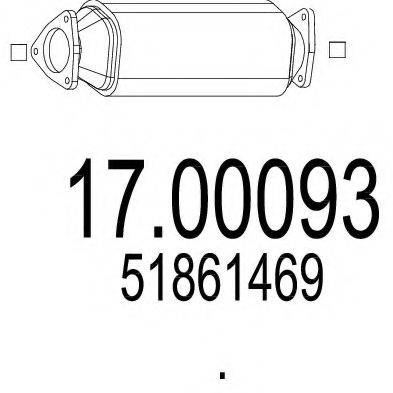 Сажевый / частичный фильтр, система выхлопа ОГ MTS 17.00093