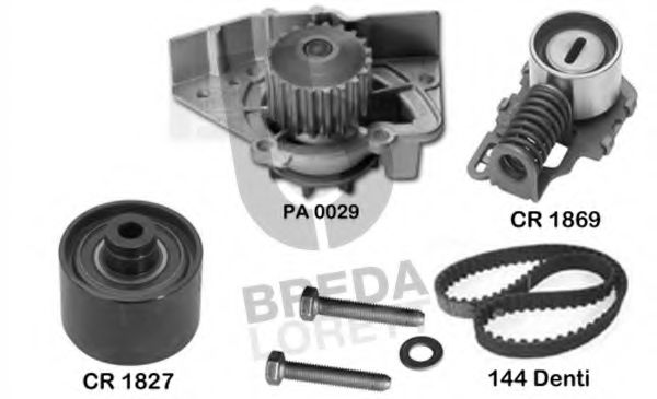 Водяной насос + комплект зубчатого ремня BREDA  LORETT KPA0124A