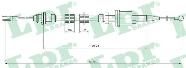 Трос, управление сцеплением LPR C0250C