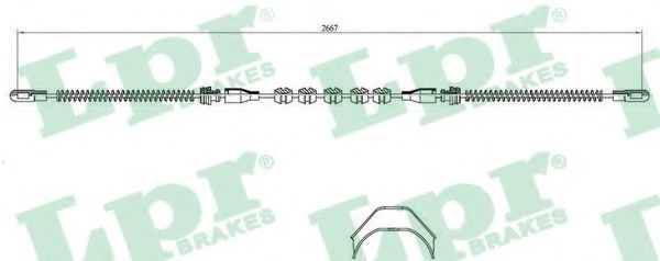 Трос, стояночная тормозная система LPR C0530B