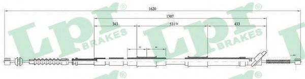 Трос, стояночная тормозная система LPR C0873B