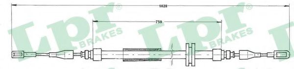 Трос, стояночная тормозная система LPR C0901B