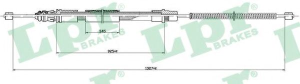 Трос, стояночная тормозная система LPR C1463B