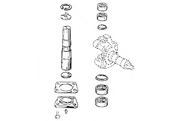 Ремкомплект, шкворень поворотного кулака FEBI BILSTEIN 40740